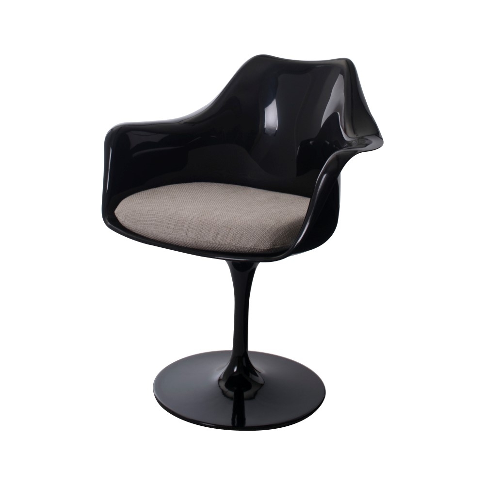 Dominidesign Dining chair Tulip chair with Arms black