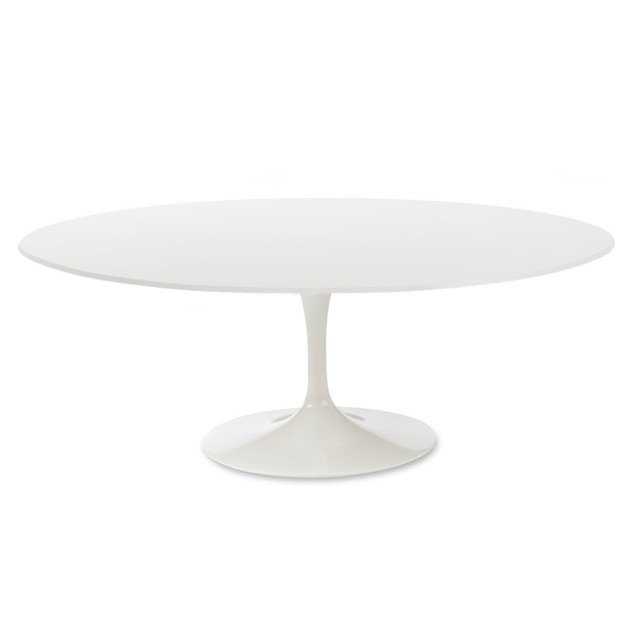 Dominidesign Dining table Tulip Table Top Wood white Base white