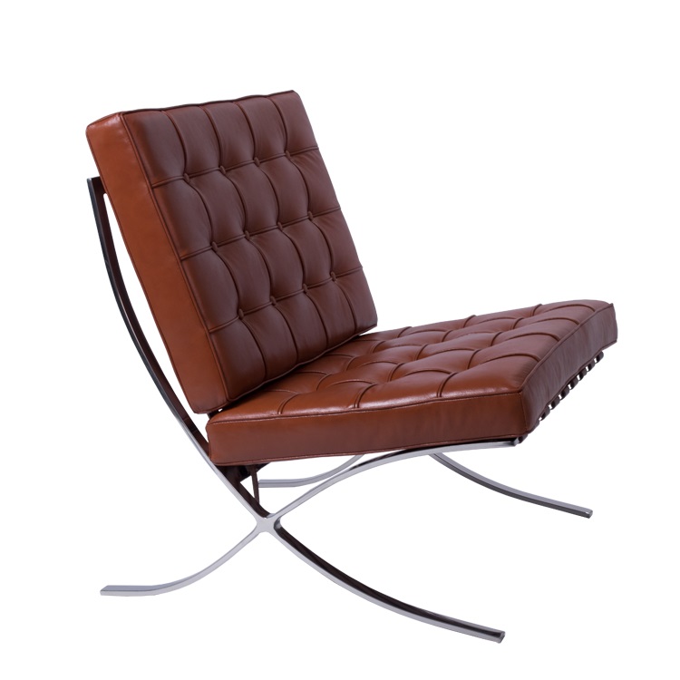 Dominidesign Lounge chair Barcelona Pavillion cognac