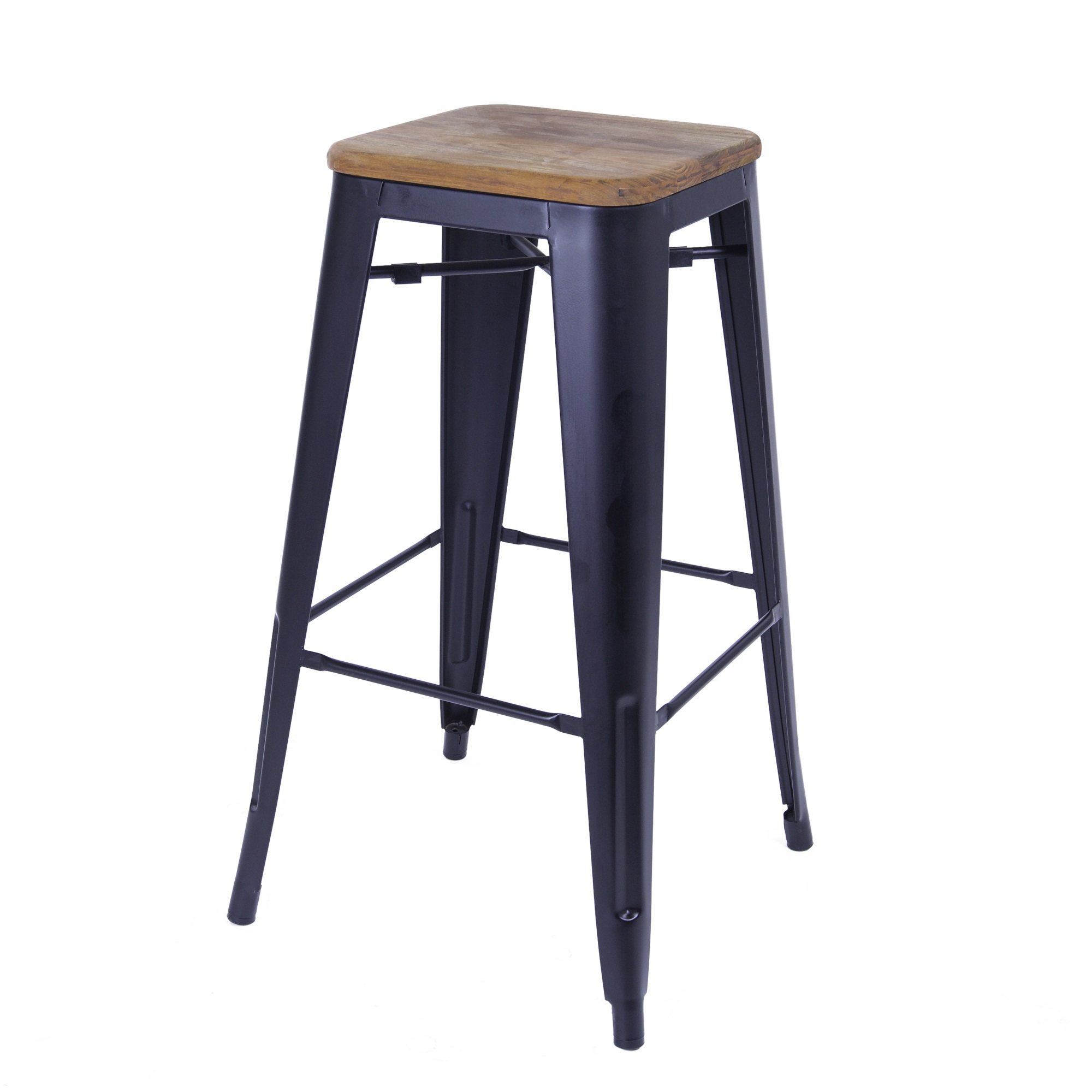Dominidesign Barstool Tolix style barstool 77cm matt black
