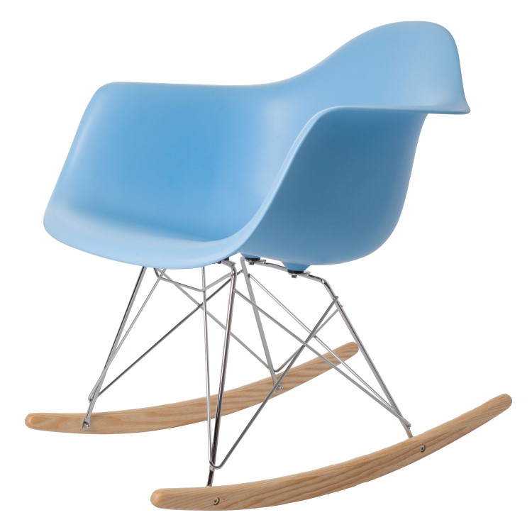 Dominidesign Rocking chair RAR Chrome frame PP lightblue