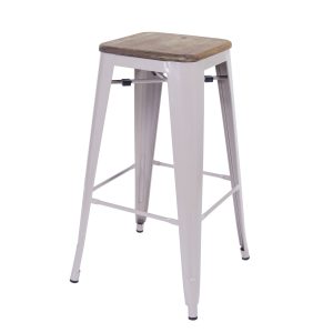 Dominidesign Barstool Tolix style barstool 77cm beige