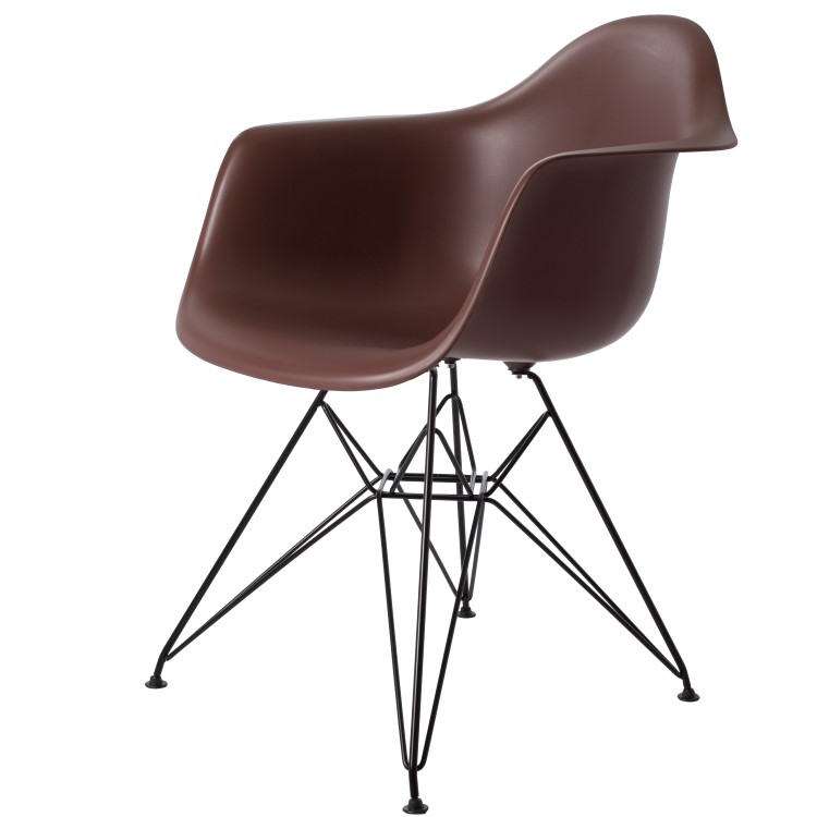Dominidesign Dining chair DAR Black base PP brown