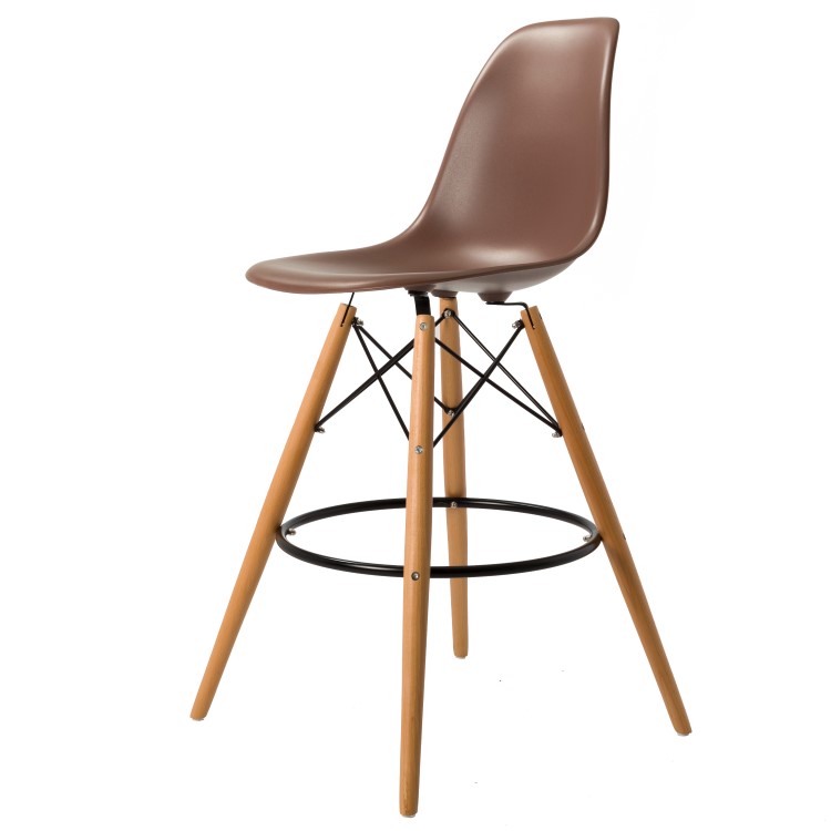 Dominidesign Barstool DSW matte PP brown