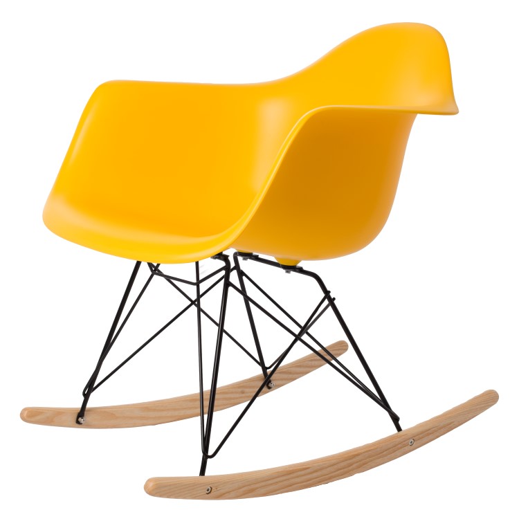 Dominidesign Rocking chair RAR Black base PP yellow