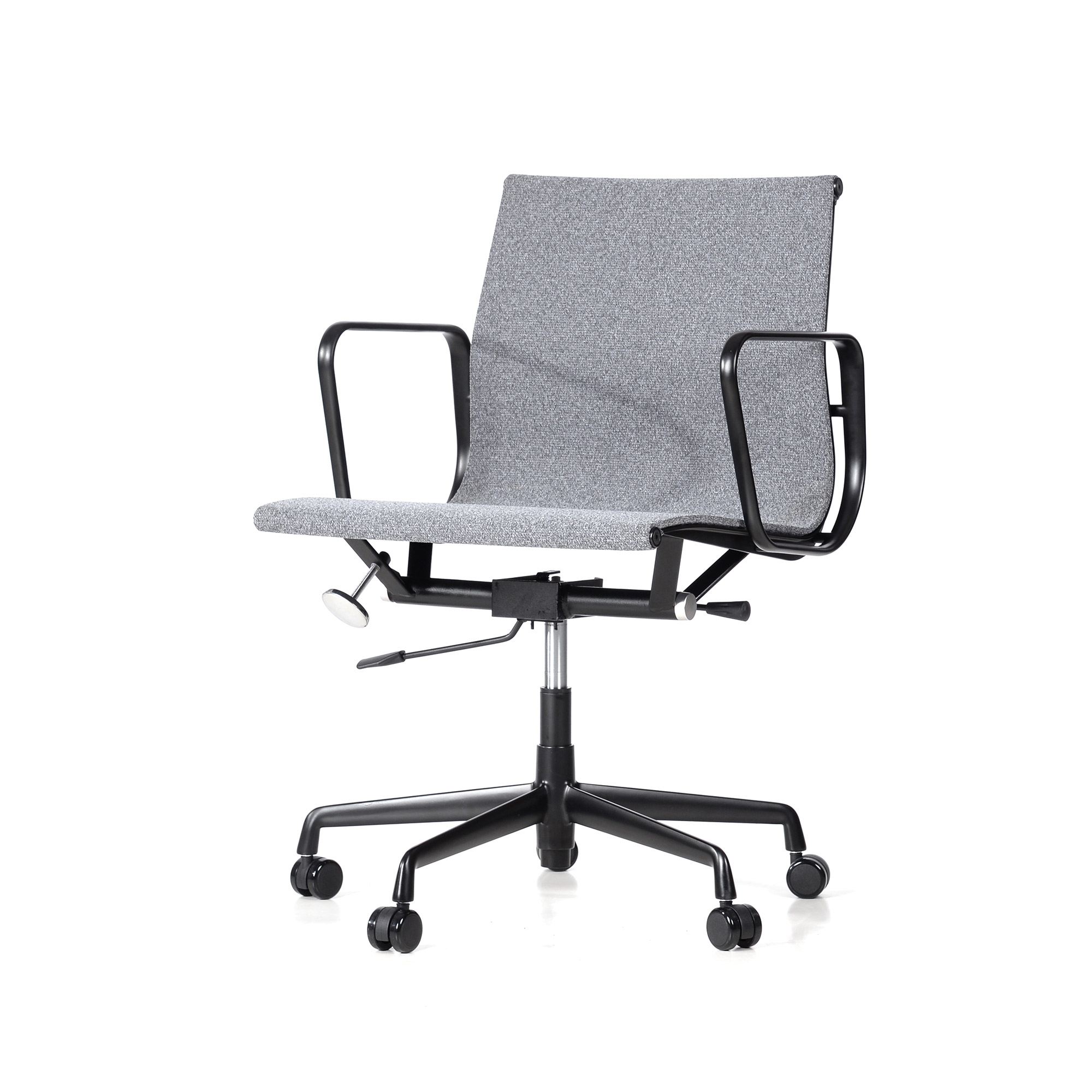 Dominidesign Office chair EA117 Fabric Mesh black base Lightgrey