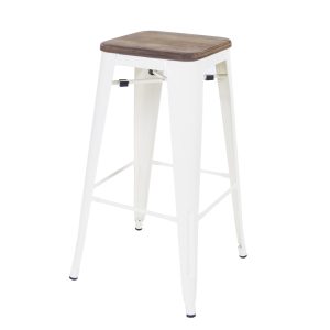 Dominidesign Barstool Tolix style barstool 77cm cream