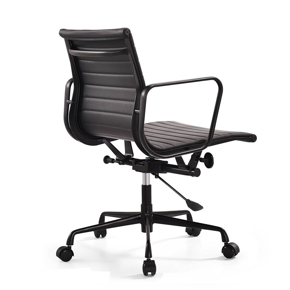Dominidesign Office chair EA117 Leather black frame black