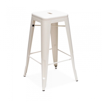 Dominidesign Barstool Tolix style barstool 77cm glossy white
