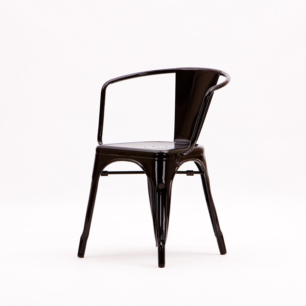 Dominidesign Dining chair Tolix style outdoor chair matt black