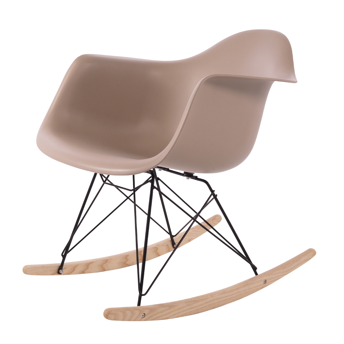 Dominidesign Rocking chair RAR Black base PP light choco