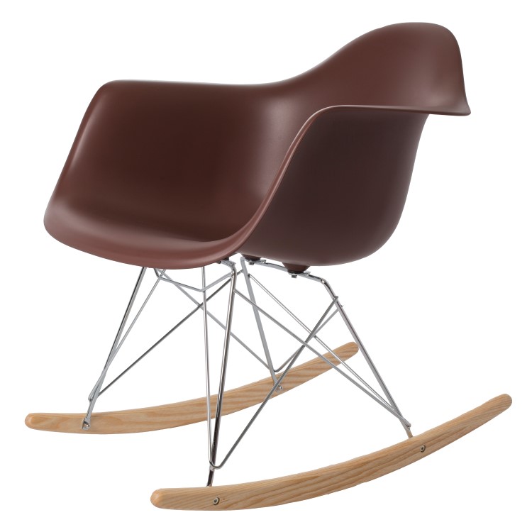 Dominidesign Rocking chair RAR Chrome frame PP brown