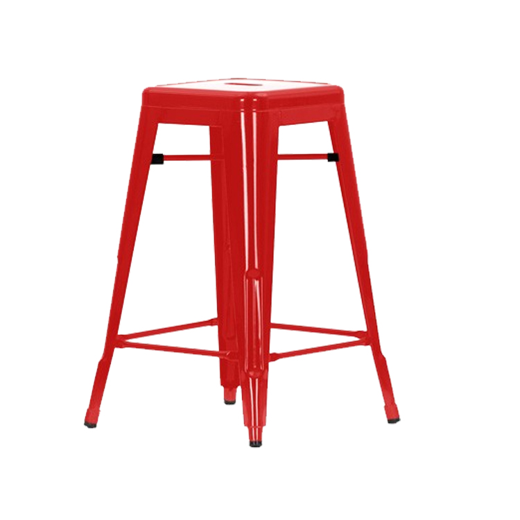 Dominidesign Barstool Tolix style barstool 66cm glossy red