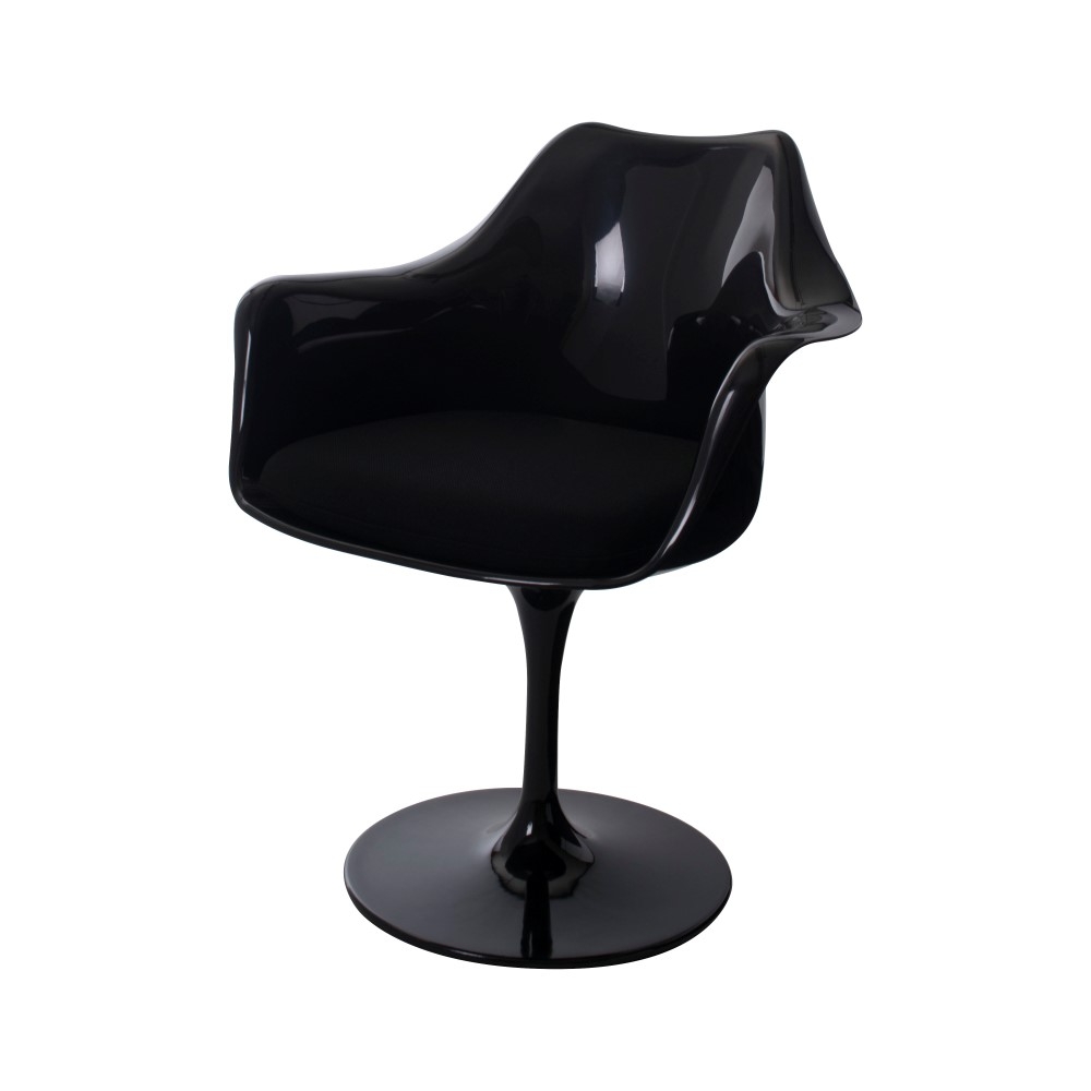 Dominidesign Dining chair Tulip chair with Arms black