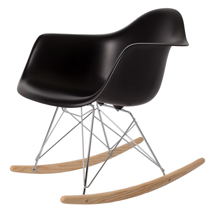 Dominidesign Rocking chair RAR Chrome frame PP black