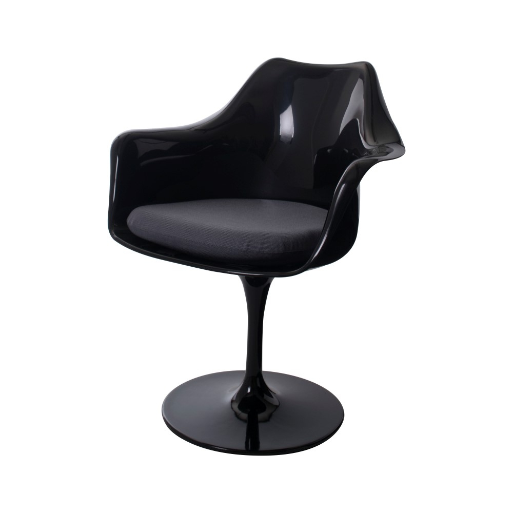 Dominidesign Dining chair Tulip chair with Arms black