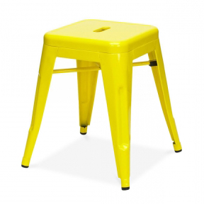 Dominidesign Stool Tolix style barstool 48cm glossy yellow