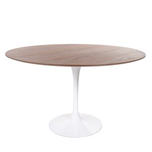 Dominidesign Dining table Tulip Table 120cm Top walnut Base white