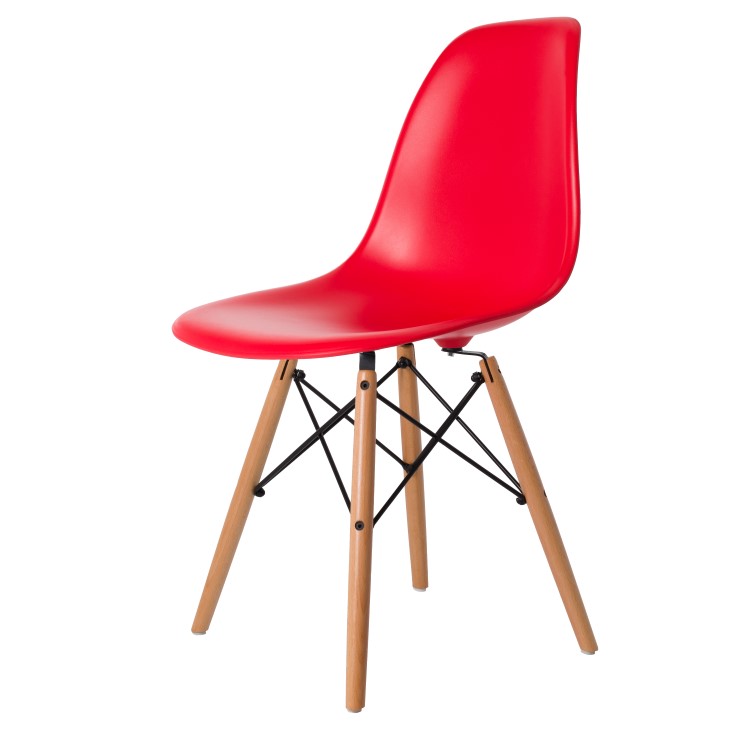 Dominidesign Dining chair DSW matte PP red