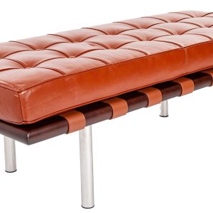 Dominidesign Bench Barcelona Pavillion Bench cognac