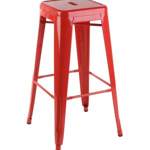 Dominidesign Barstool Tolix style barstool 77cm glossy red