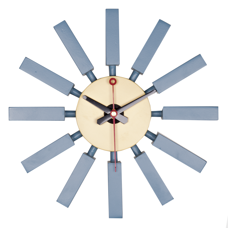 Dominidesign Wall clock Block clock Light Blue