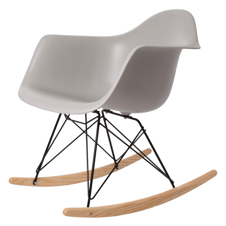 Dominidesign Rocking chair RAR Black base PP lightgrey