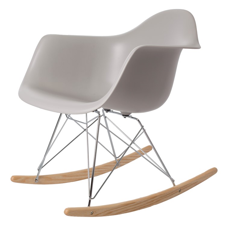 Dominidesign Rocking chair RAR Chrome frame PP lightgrey