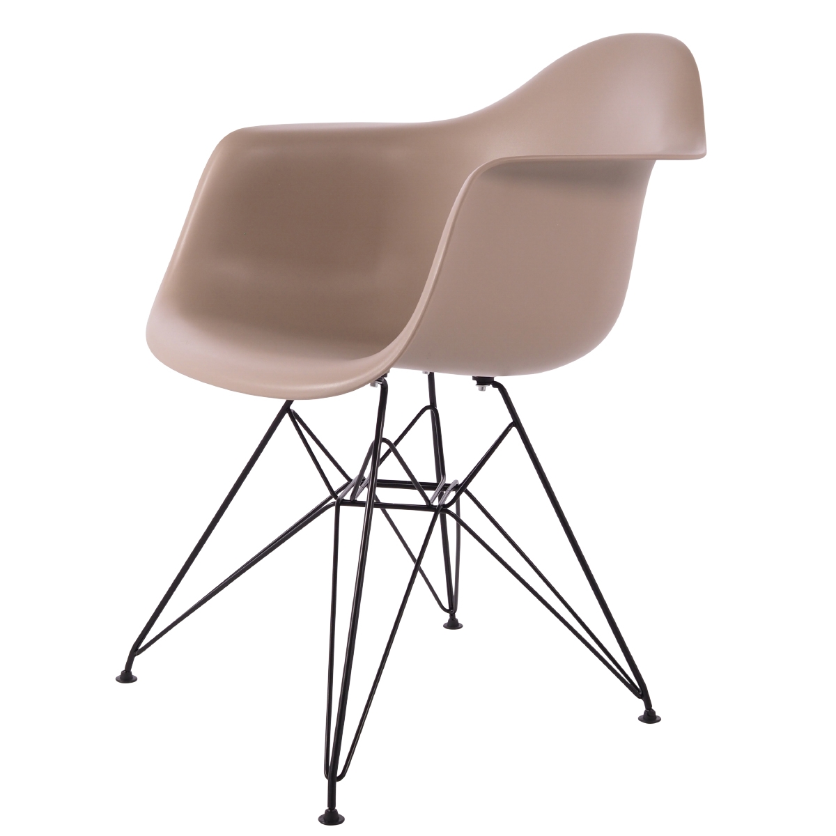 Dominidesign Dining chair DAR Black base PP light choco