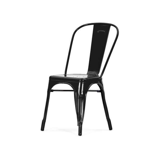 Dominidesign Terrace chair Tolix style outdoor chair Stackable chair matt black