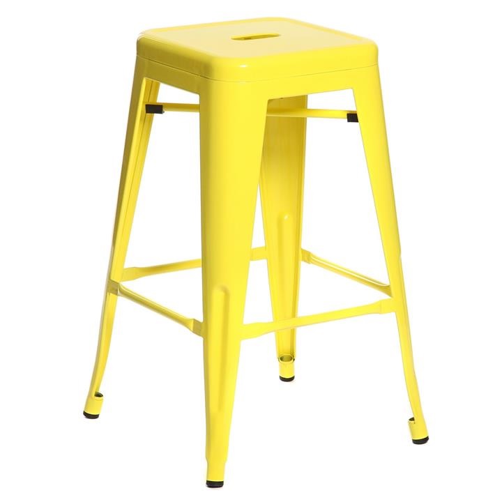 Dominidesign Barstool Tolix style barstool 66cm glossy yellow