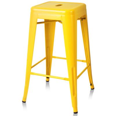 Dominidesign Barstool Tolix style barstool 77cm glossy yellow