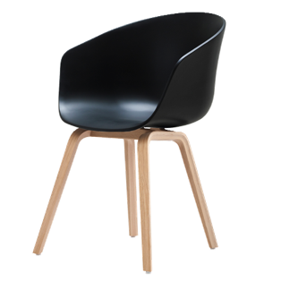 FURNFURN Dining chair BBC PP black