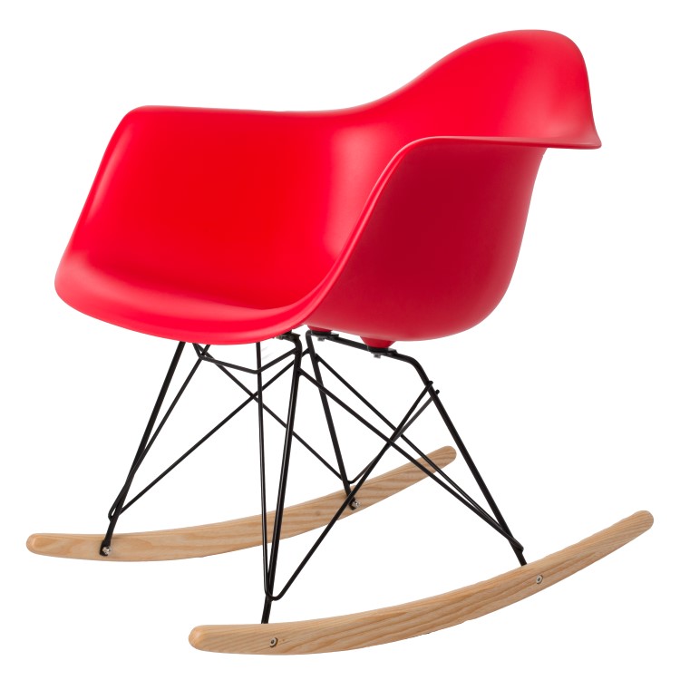 Dominidesign Rocking chair RAR Black base PP red