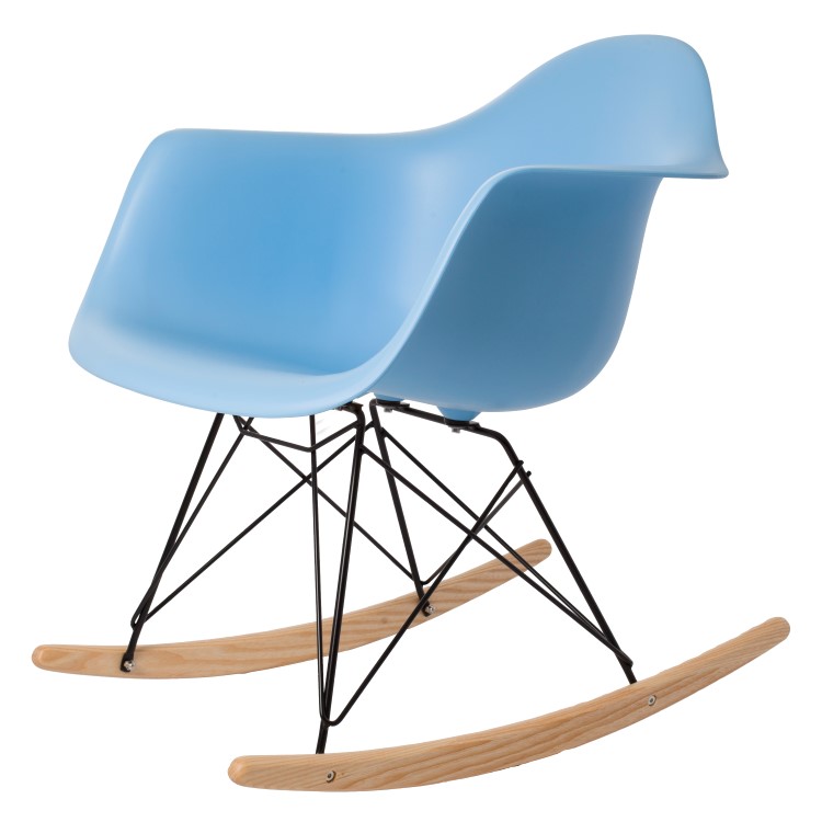 Dominidesign Rocking chair RAR Black base PP lightblue