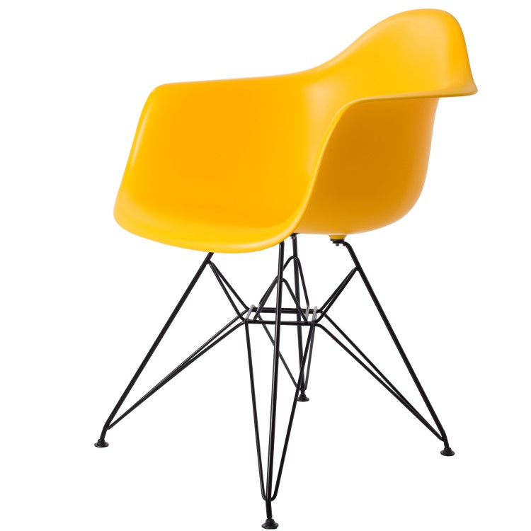 Dominidesign Dining chair DAR Black base PP yellow