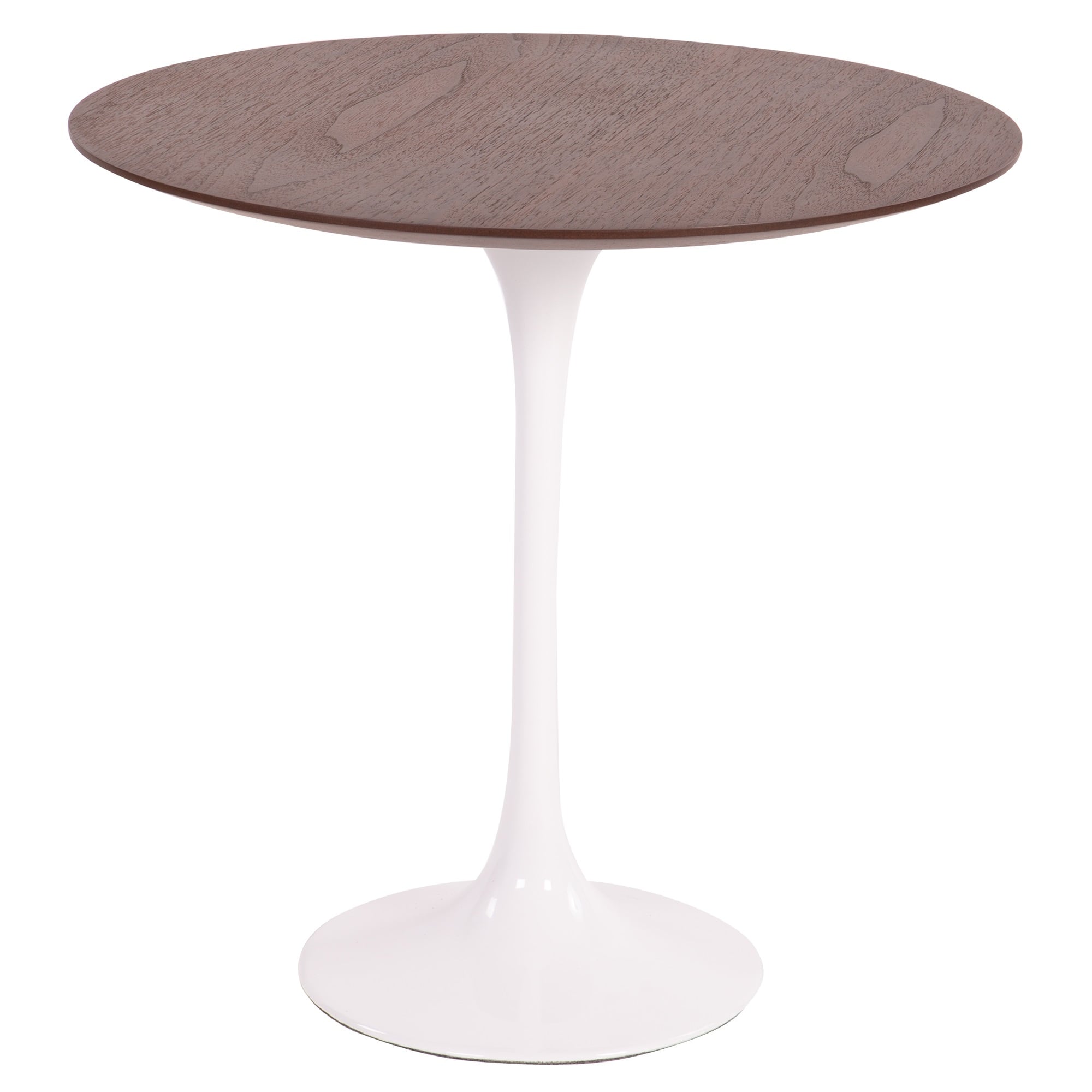 Dominidesign Side table Tulip Side table 50cm Top walnut Base white