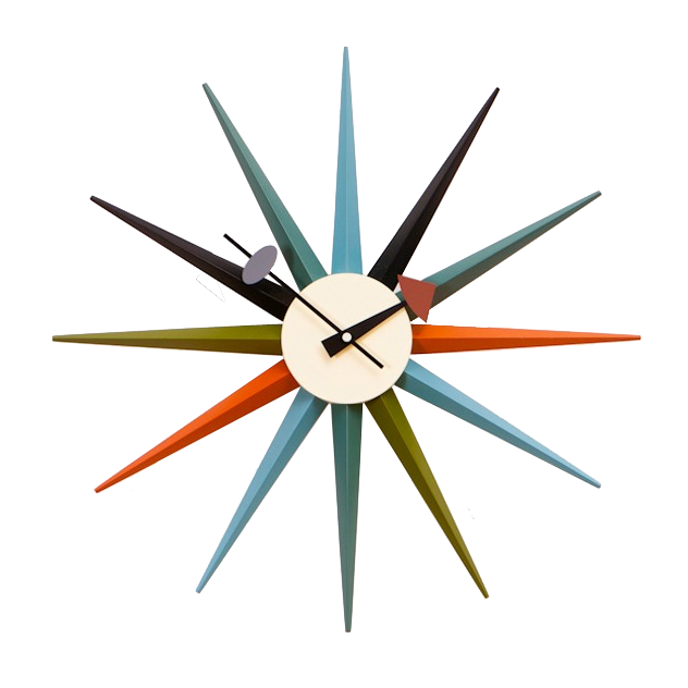 Dominidesign Wall clock Starburst clock multicolor