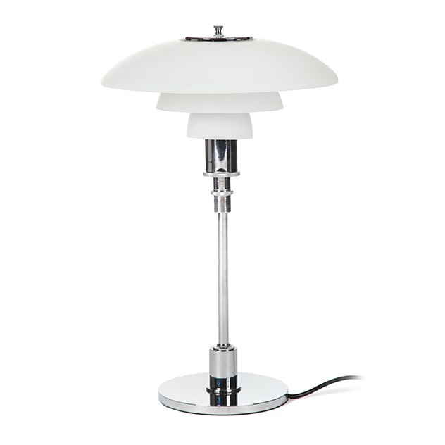 Dominidesign Table light DPH 3/2 small Chrome, glass white