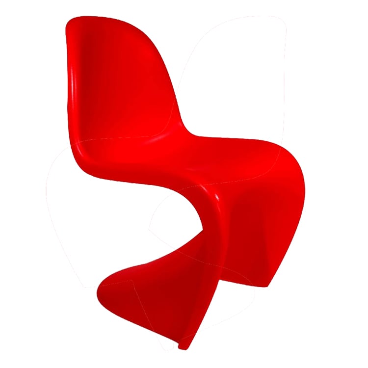 Dominidesign Dining chair Panton S-seat glossy red