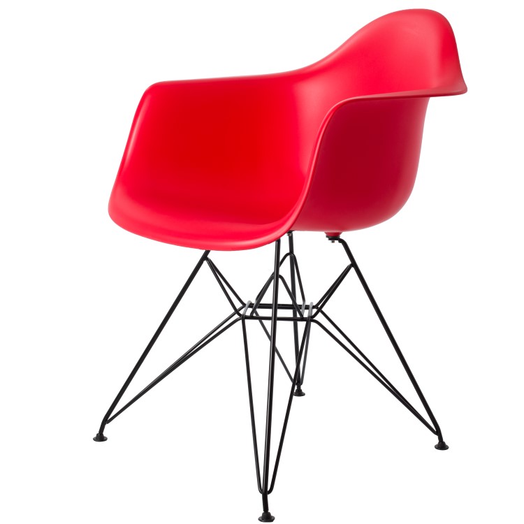 Dominidesign Dining chair DAR Black base PP red