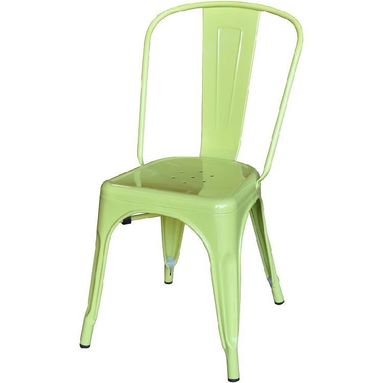 Dominidesign Terrace chair Tolix style outdoor chair matt lightgreen
