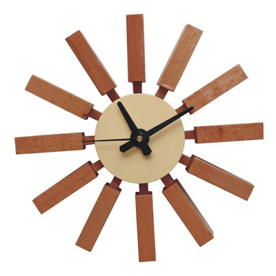 Dominidesign Wall clock Block clock brown