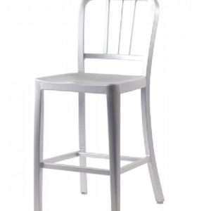 Dominidesign Barstool Navy style Bar Stool barstool Brushed Aluminum, 61cm