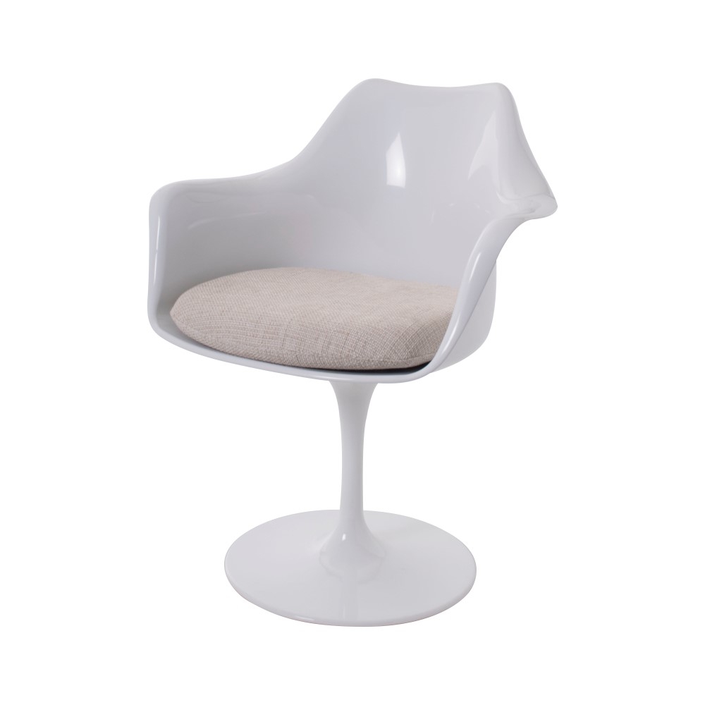 Dominidesign Dining chair Tulip chair with Arms white