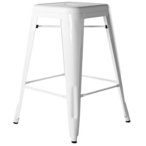 Dominidesign Barstool Tolix style barstool 66cm glossy white
