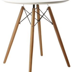 Dominidesign Side table Dowel Coffee table Ø 70cm. white