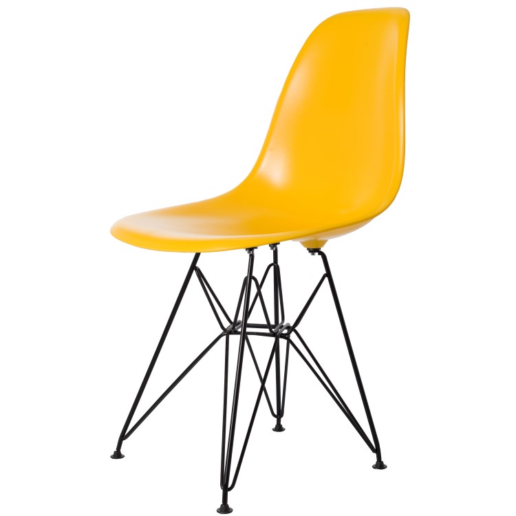 Dominidesign Dining chair DSR Black base ABS yellow