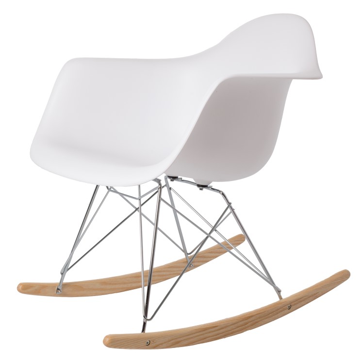 Dominidesign Rocking chair RAR Chrome frame PP white